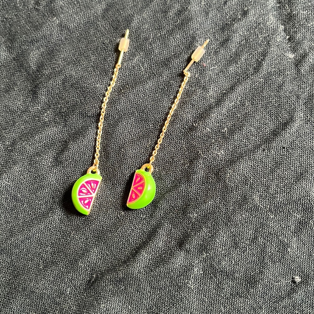 BaubleBar watermelon earrings